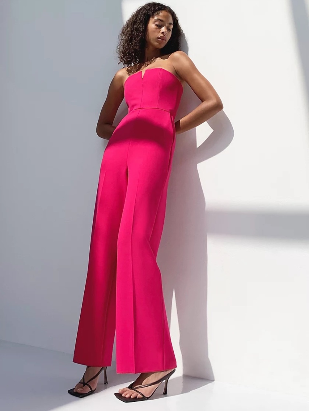 TEN by Babaton Fire Jumpsuit Wide-Leg Strapless